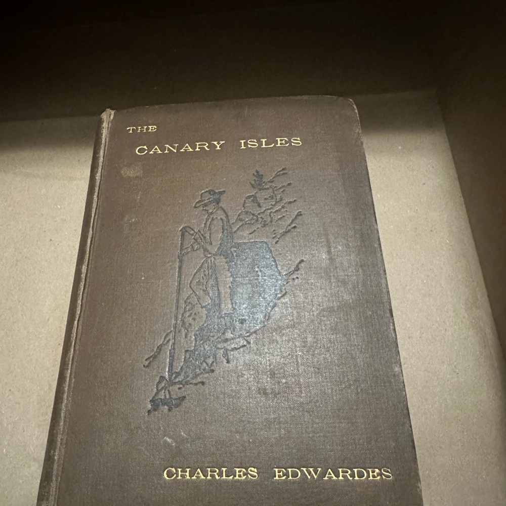 Vintage Brown 'The Canary Isles' Book by Charles Edwardes